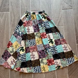 ROMWE NWT patchwork maxi skirt. Size M.